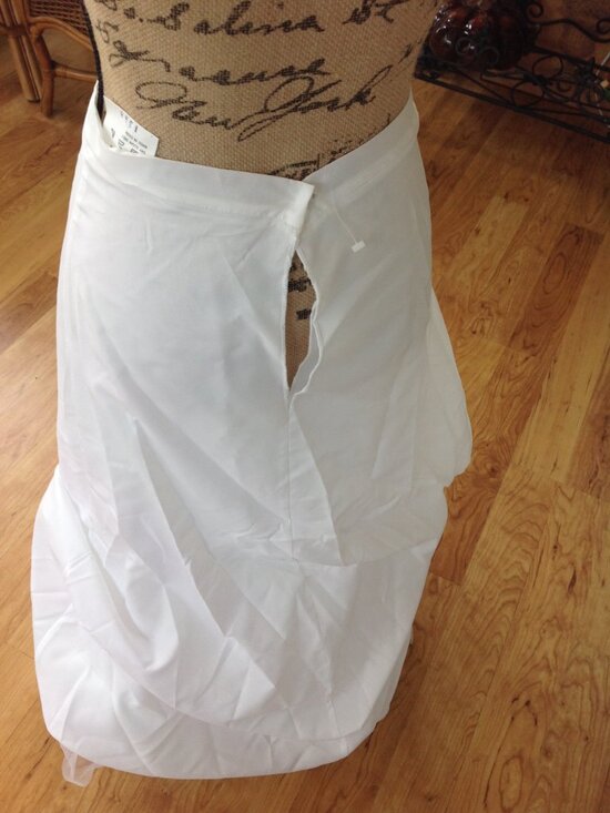 White Long Satin & Taffita Half Slip for Wedding Dress or Formal Wear - Picture 7 of 7